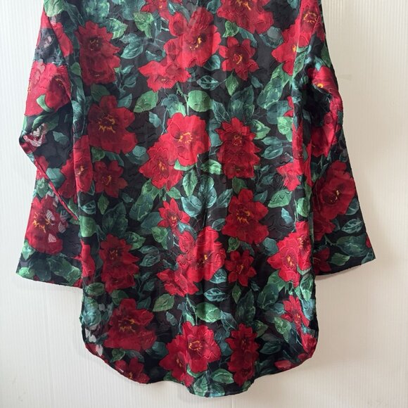 VTG 90s Victorias Secret Women Nightshirt Pajamas Sz S Gold Label Sheer Textured - Picture 14 of 15